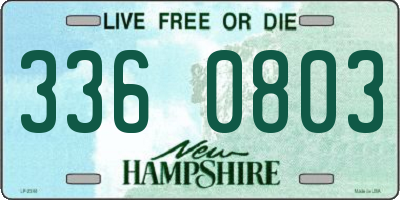 NH license plate 3360803