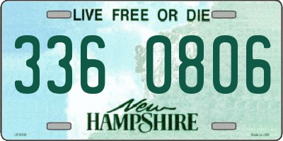 NH license plate 3360806