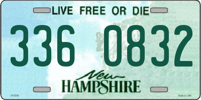 NH license plate 3360832