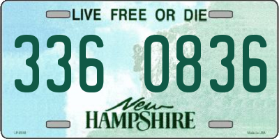 NH license plate 3360836