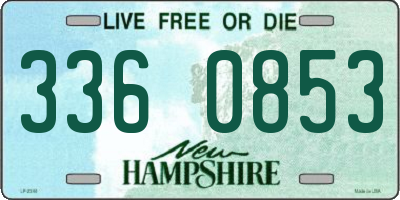 NH license plate 3360853