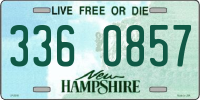 NH license plate 3360857