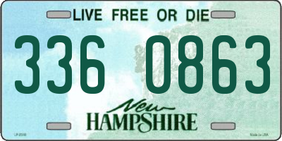 NH license plate 3360863