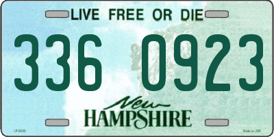 NH license plate 3360923