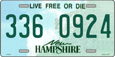 NH license plate 3360924