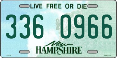 NH license plate 3360966