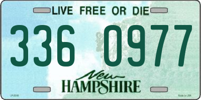 NH license plate 3360977