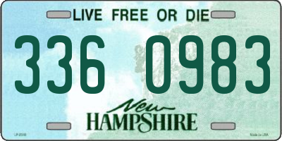NH license plate 3360983