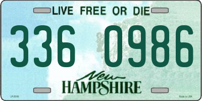 NH license plate 3360986
