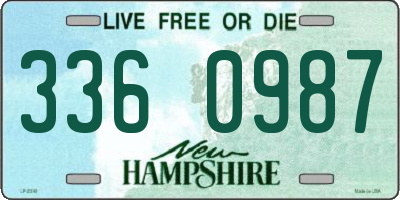 NH license plate 3360987