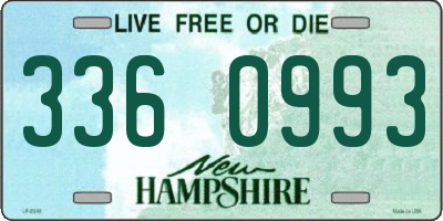 NH license plate 3360993