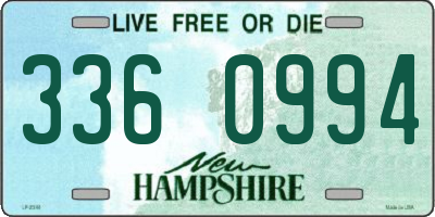 NH license plate 3360994