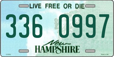 NH license plate 3360997
