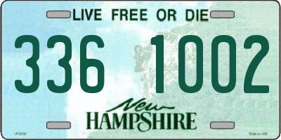 NH license plate 3361002