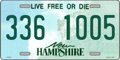NH license plate 3361005