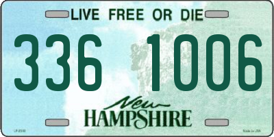 NH license plate 3361006
