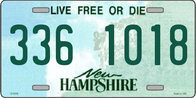 NH license plate 3361018