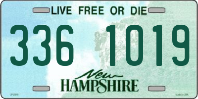 NH license plate 3361019