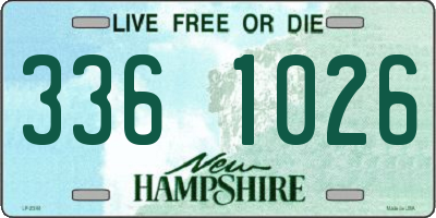 NH license plate 3361026