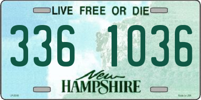 NH license plate 3361036