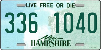 NH license plate 3361040