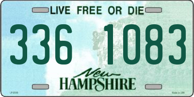 NH license plate 3361083