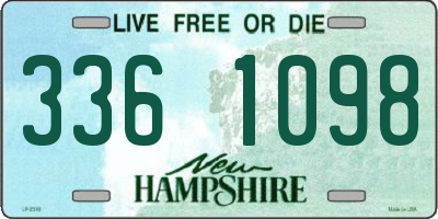 NH license plate 3361098