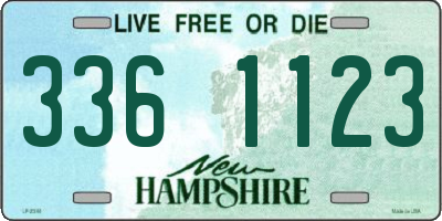 NH license plate 3361123