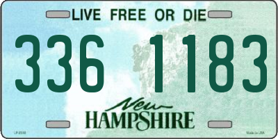 NH license plate 3361183
