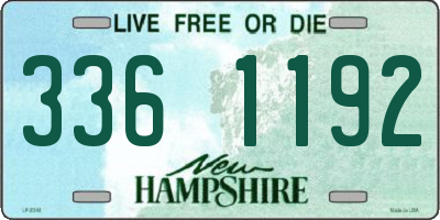 NH license plate 3361192