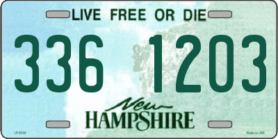 NH license plate 3361203