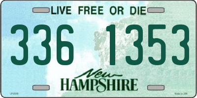 NH license plate 3361353