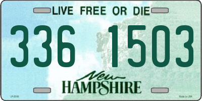NH license plate 3361503