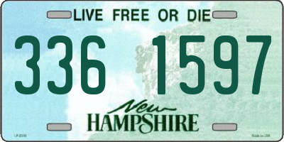 NH license plate 3361597