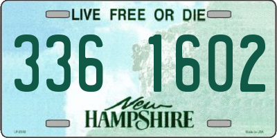 NH license plate 3361602