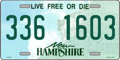 NH license plate 3361603