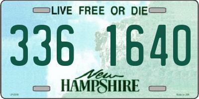 NH license plate 3361640
