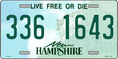 NH license plate 3361643