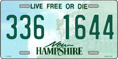 NH license plate 3361644