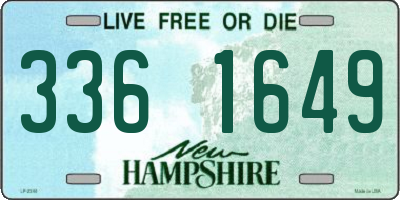 NH license plate 3361649