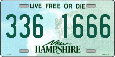 NH license plate 3361666