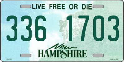 NH license plate 3361703