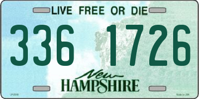 NH license plate 3361726