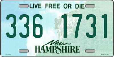 NH license plate 3361731