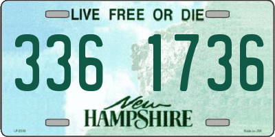 NH license plate 3361736