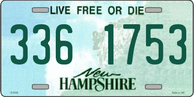 NH license plate 3361753