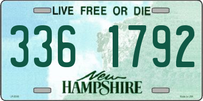 NH license plate 3361792