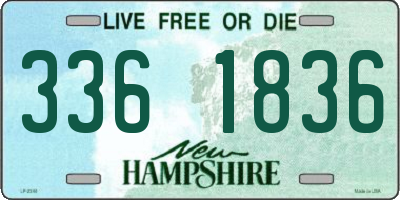 NH license plate 3361836