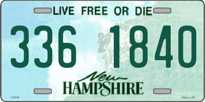 NH license plate 3361840