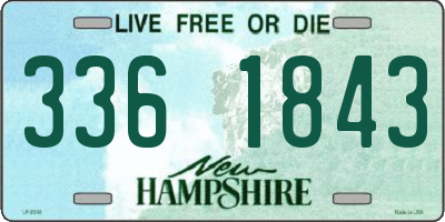 NH license plate 3361843